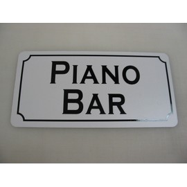 Piano Bar 6x12 Metal Sign