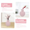 BIUDECO 1Pc Chic Pink Ceramic Flower Vase for Home Decor
