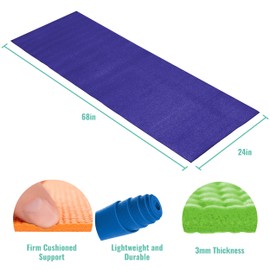 Upward Fit 16-Pack Economy Yoga Mat, 68" x 24" Non Slip Exercise Mat, 3mm Thick Gym Mat, Bulk Non Toxic Yoga Mats for Schools and Studios, Assorted