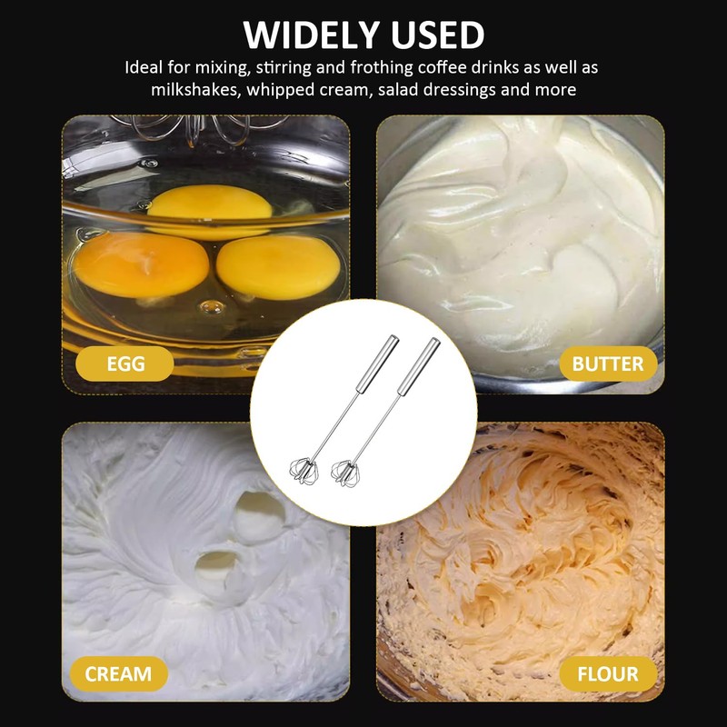 Title: 2 Semi Automatic Whisks, Stainless Steel Whisk, Kitchen Appliances