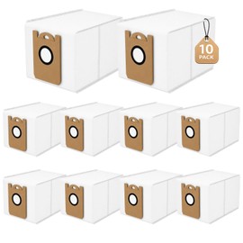 10-Pack 3.5L Dust Bags Compatible with MAMNV D13S MAX Robot Vacuum, Disposable Replacement Vacuum Bags