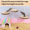 Chinchilla Wood Ledges Hamster Stand Platform Small Animal Climbing Toys