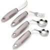 4-Piece Adaptive Utensils Set with Rocker Knife Shovel Spoon -