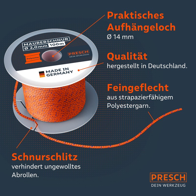 Presch Mason's Line 100 m | Diameter 2.0 mm |