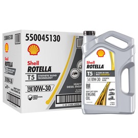 Shell Rotella T5 10W-30 Diesel Engine Oil, 1 Gallon (Case of 3)