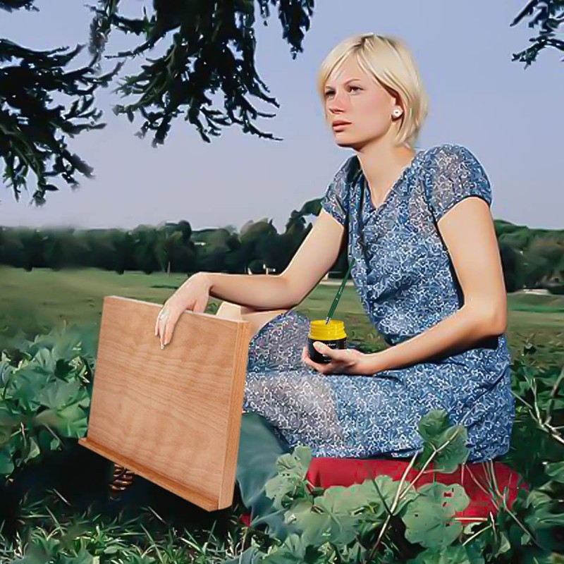 Tabletop Easel A3 Painting Easel with Smooth Surface, Adjustable Angle