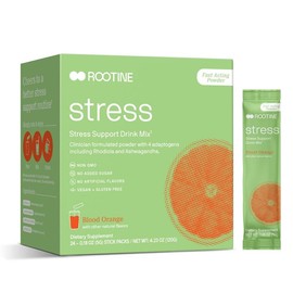 Rootine Stress Support Drink Mix Wellness Supplement - Size: 24pk