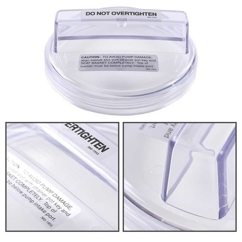 G-PLUS Clear Filter Cover/Strainer lid 1121-1429 (Fits 3 different pumps)