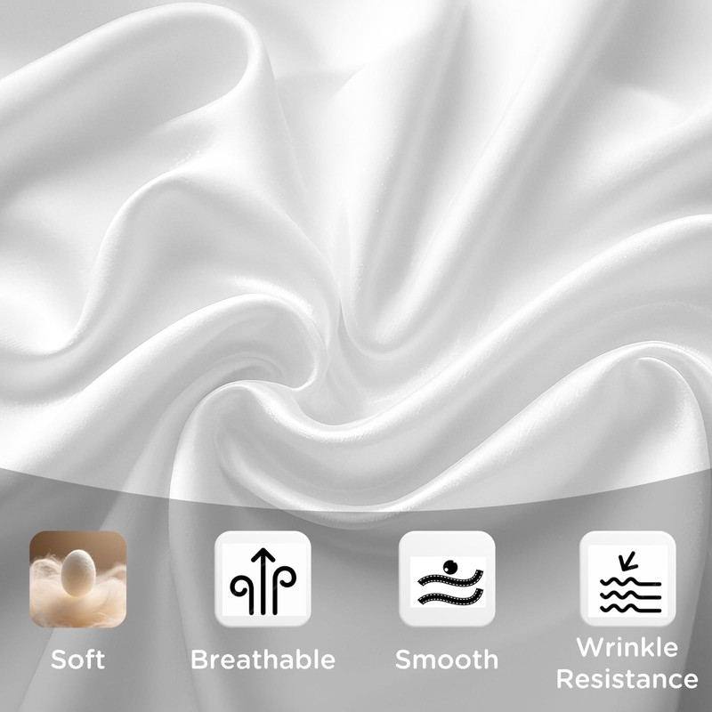 SUPA MODERN Pillow Cases White, Similar to Silk Pillow Cases