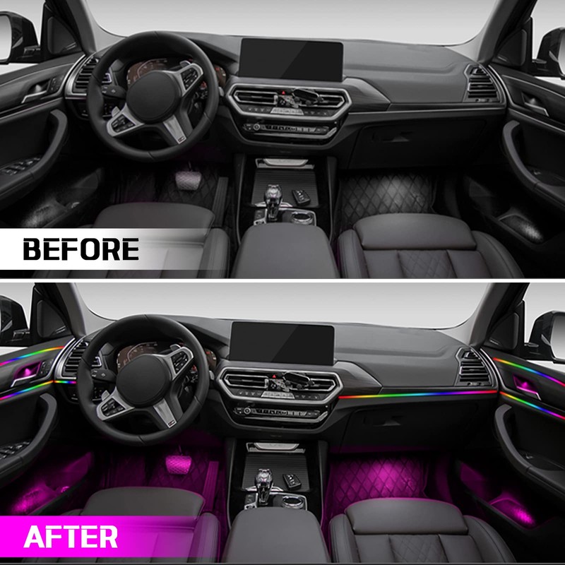 Dreamcolor Acrylic Interior Car Lights, WEBUPAR Car Accessories 18 in