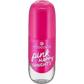 Essence Gel Nail Colour 15 Pink Happy Thoughts, Long-Lasting Nail Polish, Quick-Drying, Colour-Intensive, Glossy, Vegan, Glittering Pink, 8 ml
