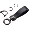 Carbon Fiber Style Car Keychain Microfiber Leather Key Chain, Universal