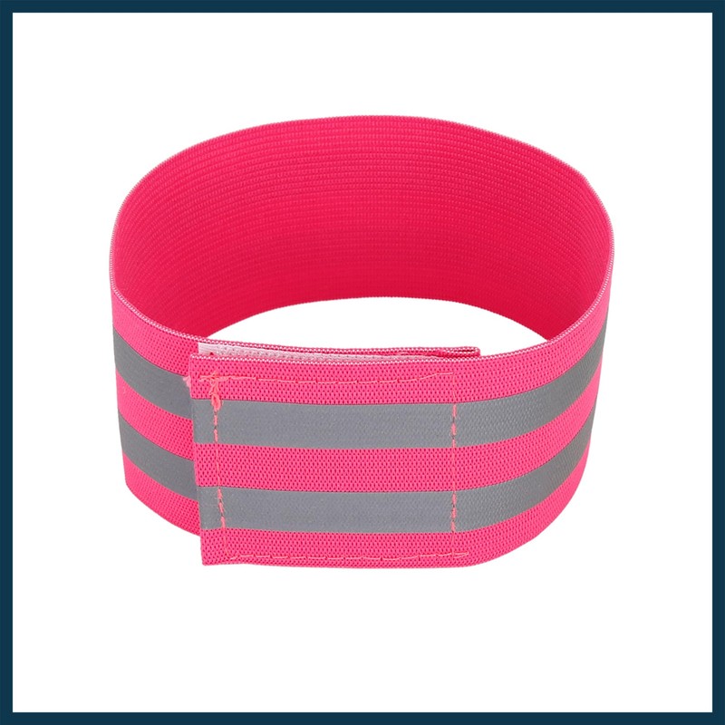 TUCKBOLD 8pcs Reflective Bands for Arm Cycling Reflective Armbands Pink