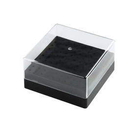 FSpronail Nail Drill Bits Stand Holder,100 Holes Nails Drill Organizer Empty Box,Nail Drill Kit and Nail Drills Cleaning Brush Waterproof Dust-proof Storage Display Manicure DIY Tool Container (Black)