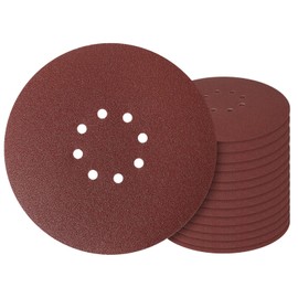 9 Inch 8 Hole Sanding Disc, GOH DODD 80 Grit 15 Pieces Hook and Loop Sandpaper Aluminum Oxide Sanding Pads Sand Paper for Drywall Sander