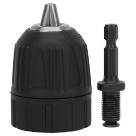3/8-24UNF Keyless Drill Chuck 0.8-10mm + 1/4 Hex Head 3/8 Thread Extension Rod
