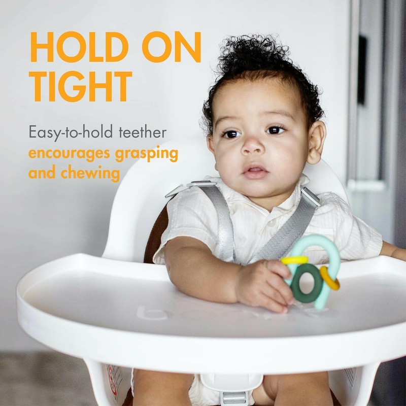 Boon Hoop Silicone Baby Teether - Baby Teething Toys for