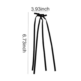 Bow Hair Clips for Women Girls Black Velvet Hair Bows Barrettes with Long Tail Pink Tassel Hair Ribbon for Teen Girl Bowknot Hair Clip Pin Fashion Ponytail Holder Accessories for Women Girls 4Pcs