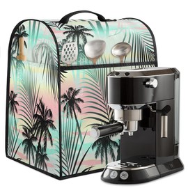 Large Blender Cover Rainbow Palm Tree Stand Dust Covers for Appliance Kitchen Mixer Covers with Top Handle Pockets Waterproof Food Processor Protector Cover for Toaster Coffee