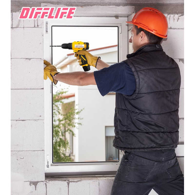 DIFFLIFE 12V Drill Driver Power Tool Combo Kits with Cordless