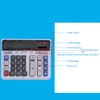 Solar Calculator 12 Digit Large Keys Clear Display Office Calculator