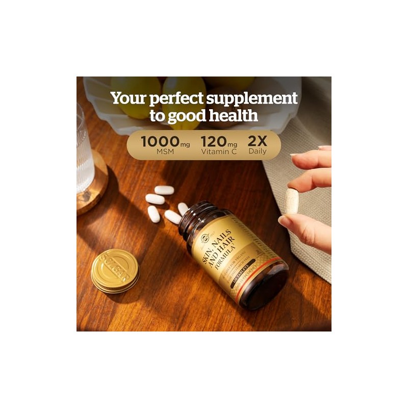Solgar Skin, Nails and Hair, Improved MSM Formula, To Help
