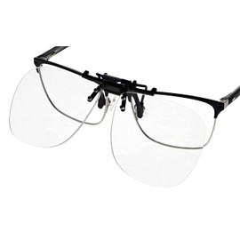Large Clear Magnifying Clip-Ons (+1.5 Diopter)