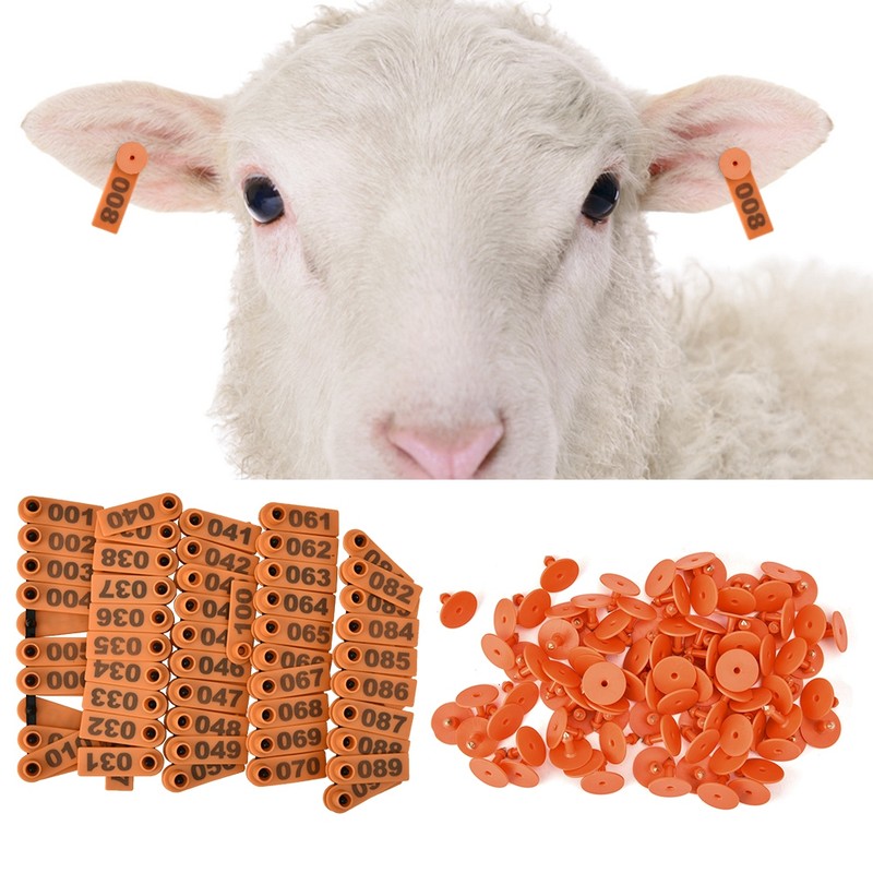 1-100 Number Plastic Livestock Ear Tag Animal Tag for Goat