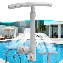 Pool Fountain for Above and In-Ground Pools,Adjustable Spray Waterfall Sprinkler Cooler for Pool,Outdoor Pool Accessories for Relaxation and Cooling,High-Pressure Pool Spray Fountain (Grey)