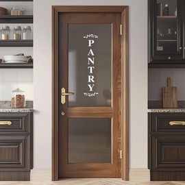 Pantry Room Decal, Kitchen Pantry Sticker, Food Pantry Door Vinyl Decal, Kitchen Pantry Door Sign, Farmhouse Kitchen Decor (27.5 x 6.6 in, White)