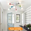 Aleslsop Colorful Chandelier, Modern Sputnik Chandelier, 8-Light Kids Light Fixture