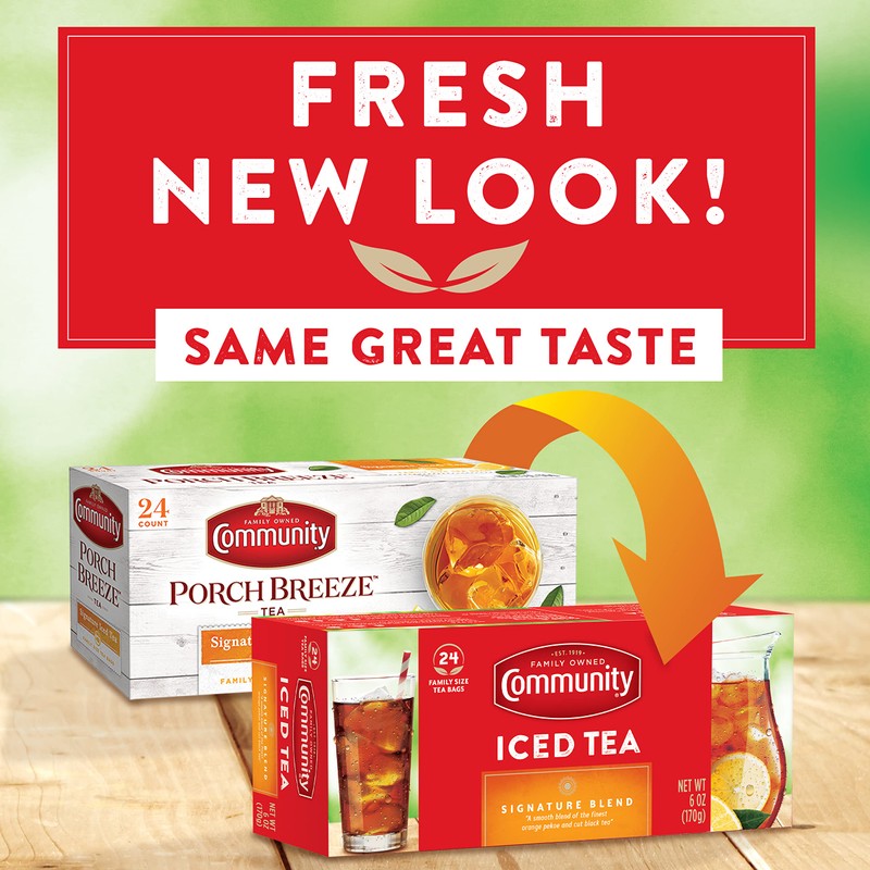 Community Coffee Signature Iced Tea, 288 Family Size Tea Bags,