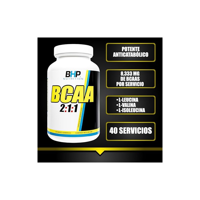 Bcaa 211 Ultra 240 capsulas Valina, leucina e isoleucina