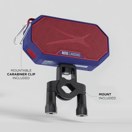 Altec Lansing x New York Giants - Portable Bluetooth Speaker HYDRAMINI 2.0, IP67 Waterproof, 8W Output, 12h Playtime, USB-C Quick Charge, Voice Assistant Integration (New York Giants)