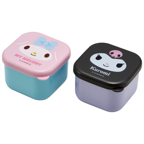 Skater MO1WAG-A Mini Sealing Container, Storage Container, Side Dish, 4.1 fl oz (130 ml), Set of 2, My Melody, Chromi, Sanrio