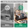 SanDream Small Dish Drying Rack with Removable Utensil Holder &