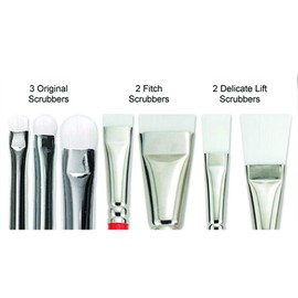 Creative Mark Scrubber Watercolor Brushes - Professional Watercolor Brushes for Scrubbing, Blotting, Re-Shaping Edges, and More! - Set of 7