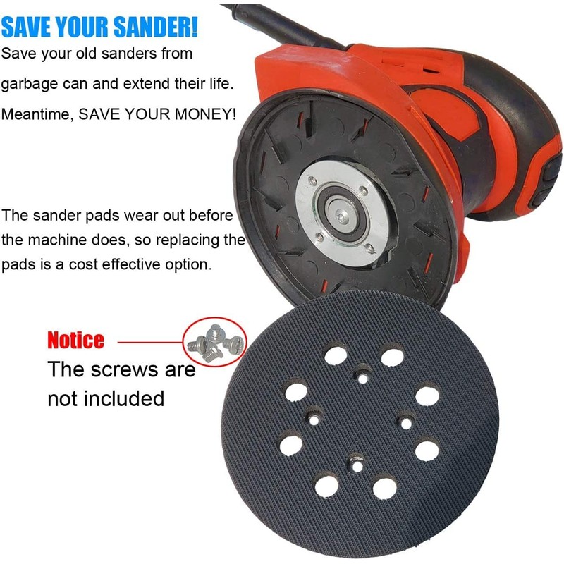 Standard 5" Hook and Loop Replacement Sander Pad for Milwaukee