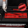 EMENTOL 9PCS Magnetic Extension Bar Holder, Red, 1/4", 3/8" and