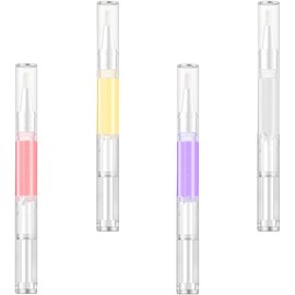 KOMBIUDA 4 Piezas Aceite Cutículas para Uñas en Bolígrafo Nutritivo para Manicura 2ml, Portátil y Fácil de Llevar para Cuidado Uñas en Casa o Salón