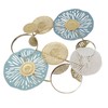 Wall Iron Decoration Lotus Shape With Mirror Metal Wall Art