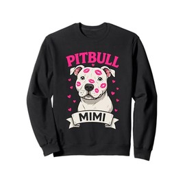 Pitbull Mimi Cute Dog Lover Design Sweatshirt