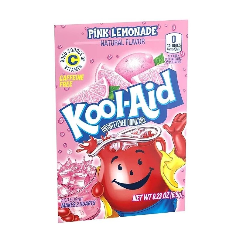 Kool-Aid Kool Aid Pink Lemonade Flavor Drink Mix Packet Caffeine
