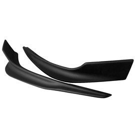 IKON MOTORSPORTS, Front Bumper Lip Compatible with 2016-2017 Mazda 6, Unpainted Black Front Bumper Left Right Side Splitter Spoiler Valance Pair ABS Plastic