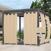 Easy-Going Outdoor Curtains Waterproof Windproof Weatherproof Curtain for Patio, Cabana,
