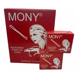 Mony Pasadores Negros Para Cabello Rizadores Punta De Goma Mony