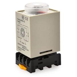 Baomain AC 220V AH3-3 Time Delay Relay Solid State Timer 8 Pins 60Min with Socket