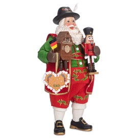 Kurt S. Adler 11-Inch Fabriché Musical German Santa, Multicolor
