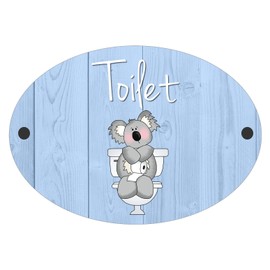 Bathroom Toilet Koala Fun Door Plaque Sign (Toilet)
