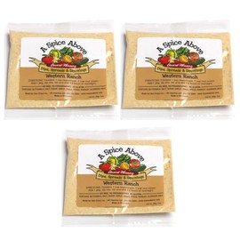A Spice Above Dips, Spreads, and Dressing Mixed Seasonings Party Packets, 3 Pack (Western Ranch)